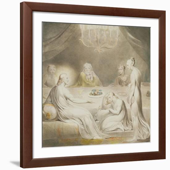 Christ in the House of Mary and Martha-William Blake-Framed Giclee Print