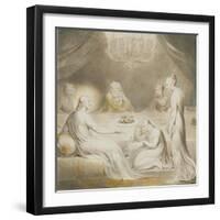 Christ in the House of Mary and Martha-William Blake-Framed Premium Giclee Print