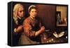 Christ in the House of Mary and Martha-Diego Velazquez-Framed Stretched Canvas