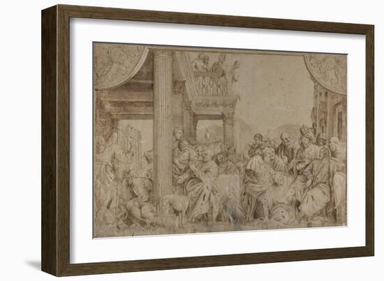 Christ in the House of Simon, late 17th-early 18th century-Veronese-Framed Giclee Print