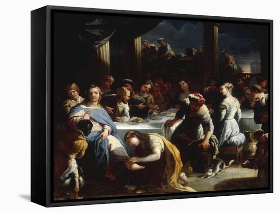 Christ in the House of Simon the Pharisee-Nicola Malinconico-Framed Stretched Canvas