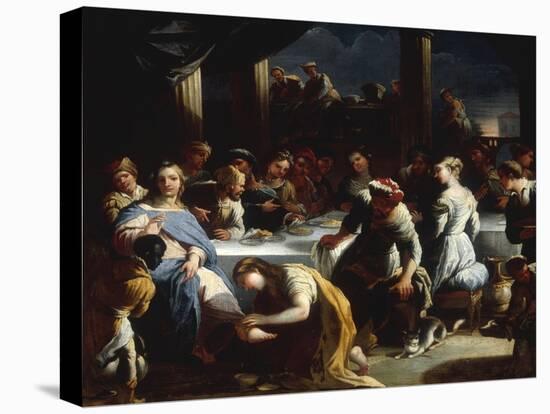 Christ in the House of Simon the Pharisee-Nicola Malinconico-Stretched Canvas