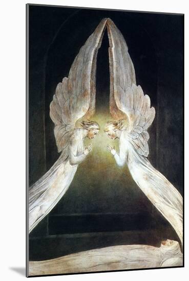 Christ in the Sepulcher-William Blake-Mounted Art Print