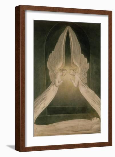 Christ in the Sepulchre, Guarded by Angels-William Blake-Framed Giclee Print