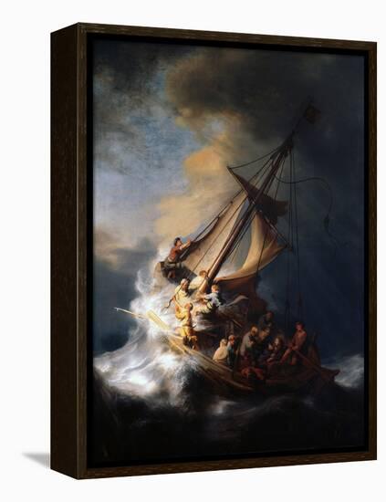 Christ in the Storm on the Lake of Galilee, 1633-Rembrandt van Rijn-Framed Stretched Canvas