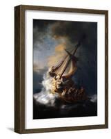 Christ in the Storm on the Lake of Galilee, 1633-Rembrandt van Rijn-Framed Premium Giclee Print