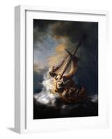 Christ in the Storm on the Lake of Galilee, 1633-Rembrandt van Rijn-Framed Premium Giclee Print