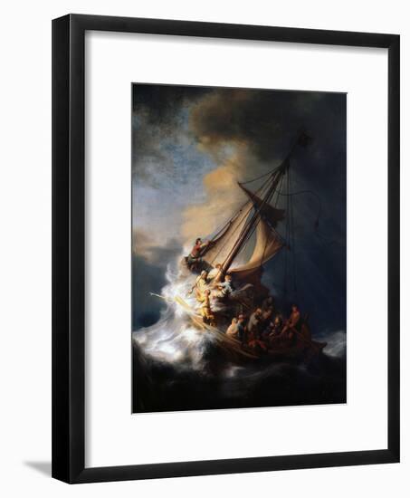 Christ in the Storm on the Lake of Galilee, 1633-Rembrandt van Rijn-Framed Giclee Print