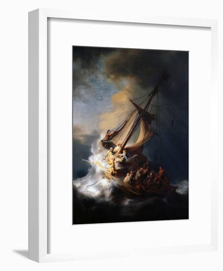 Christ in the Storm on the Lake of Galilee, 1633-Rembrandt van Rijn-Framed Giclee Print