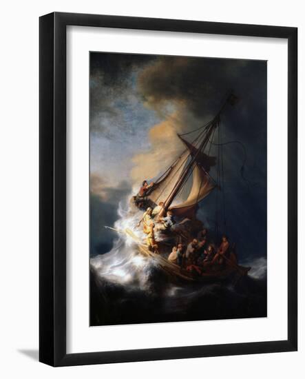 Christ in the Storm on the Lake of Galilee, 1633-Rembrandt van Rijn-Framed Giclee Print