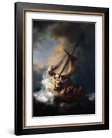 Christ in the Storm on the Lake of Galilee, 1633-Rembrandt van Rijn-Framed Giclee Print