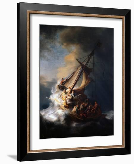 Christ in the Storm on the Lake of Galilee, 1633-Rembrandt van Rijn-Framed Giclee Print