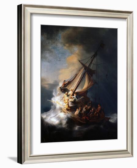 Christ in the Storm on the Lake of Galilee, 1633-Rembrandt van Rijn-Framed Giclee Print