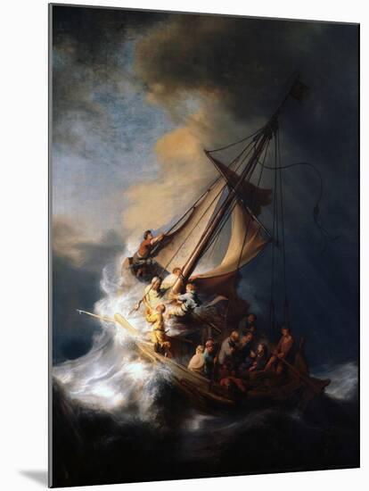 Christ in the Storm on the Lake of Galilee, 1633-Rembrandt van Rijn-Mounted Giclee Print