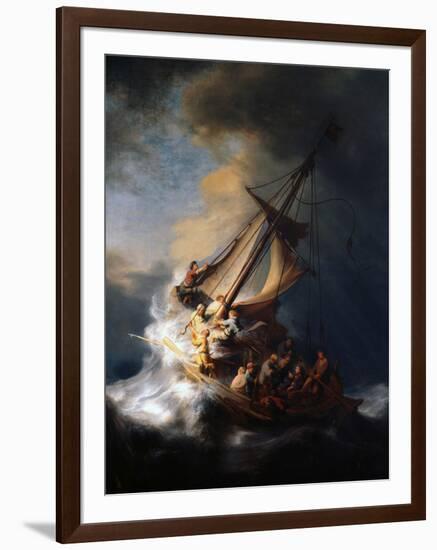 Christ in the Storm on the Lake of Galilee, 1633-Rembrandt van Rijn-Framed Giclee Print