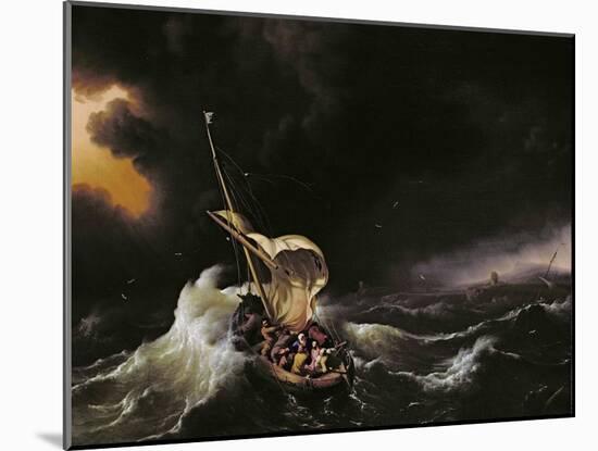 Christ in the Storm on the Sea of Galilee, 1695-Ludolf Backhuysen-Mounted Giclee Print