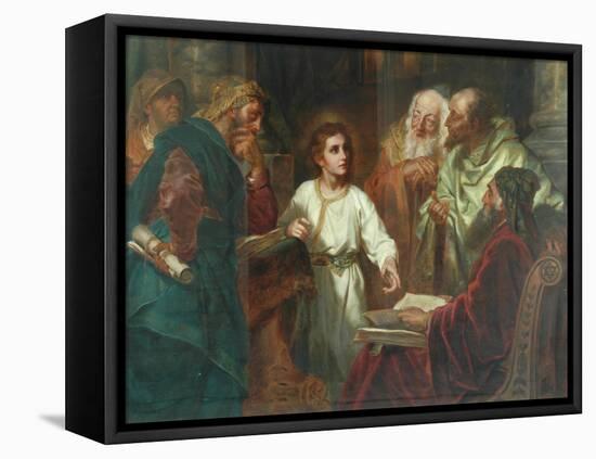 Christ In The Temple-A. Forti-Framed Stretched Canvas