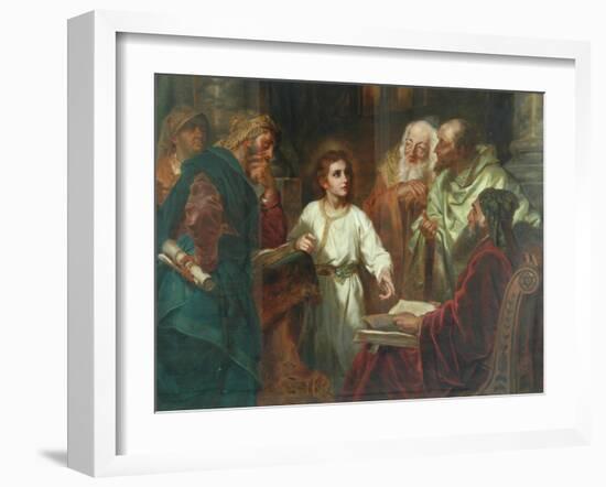 Christ In The Temple-A. Forti-Framed Giclee Print