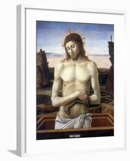 Christ in the Tomb, 1460-Giovanni Bellini-Framed Giclee Print