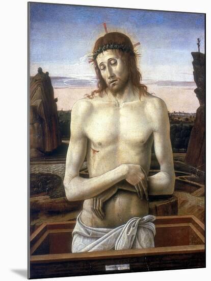 Christ in the Tomb, 1460-Giovanni Bellini-Mounted Giclee Print