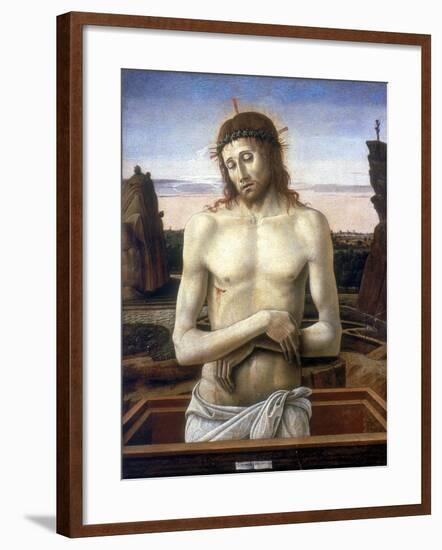 Christ in the Tomb, 1460-Giovanni Bellini-Framed Giclee Print