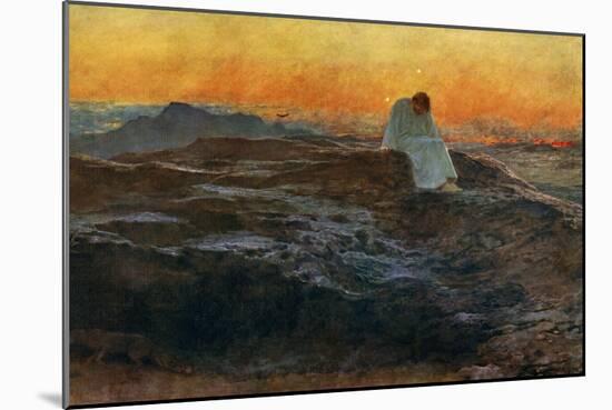 Christ in the Wilderness, 1898-Briton Riviere-Mounted Giclee Print