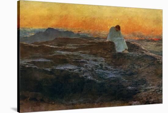 Christ in the Wilderness, 1898-Briton Riviere-Stretched Canvas