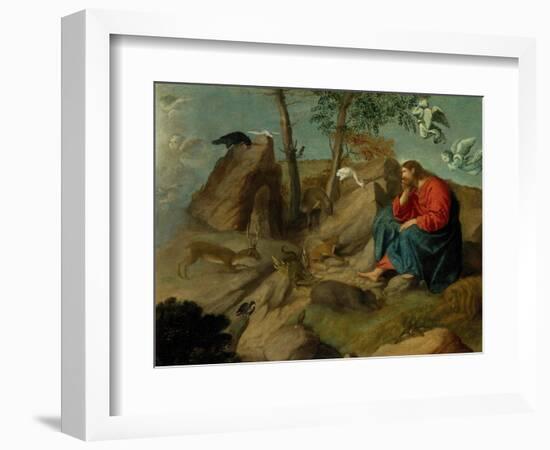 Christ in the Wilderness, c.1515-20-Moretto da Brescia-Framed Giclee Print