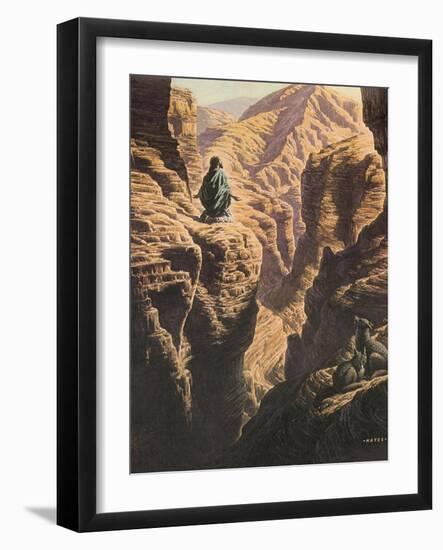 Christ in the Wilderness-Jack Hayes-Framed Giclee Print