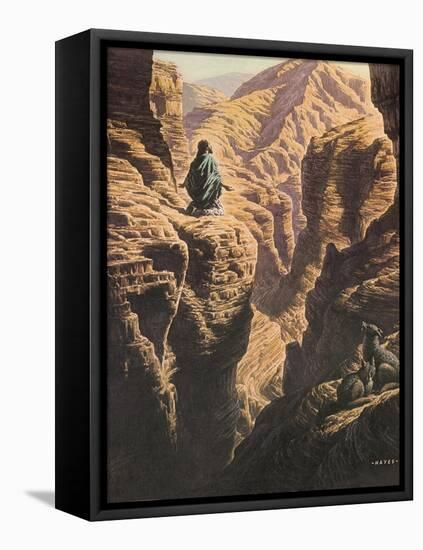 Christ in the Wilderness-Jack Hayes-Framed Stretched Canvas