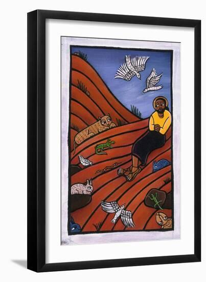 Christ in the Wilderness-Laura James-Framed Giclee Print