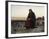 Christ in the Wilderness-Ivan Nikolaevich Kramskoi-Framed Art Print