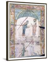 Christ Instructing Peter at Capernaum on the Tribute Money, C.1000 Ad-null-Framed Premium Giclee Print