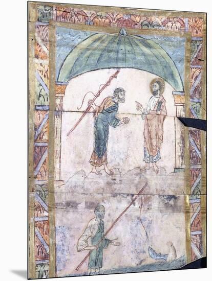 Christ Instructing Peter at Capernaum on the Tribute Money, C.1000 Ad-null-Mounted Premium Giclee Print