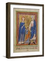 Christ Led to Jerusalem by Mary and Joseph-Unknown 12th Century Illuminator-Framed Art Print