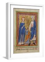 Christ Led to Jerusalem by Mary and Joseph-Unknown 12th Century Illuminator-Framed Art Print