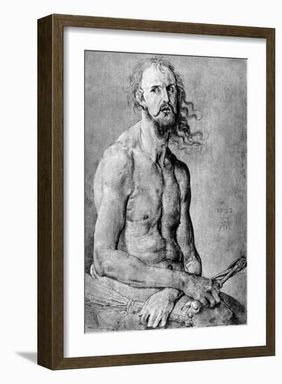 Christ, Man of Sorrow, with Durer?S Features, 1522-Albrecht Durer-Framed Giclee Print