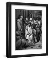 Christ Mocked and the Crown of Thorns Placed on His Head-Gustave Doré-Framed Giclee Print