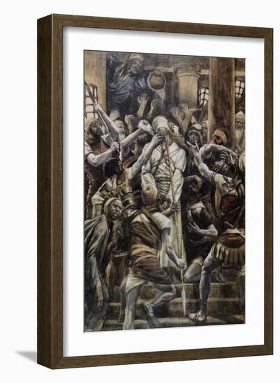 Christ Mocked in the House of Caiaphas-James Tissot-Framed Giclee Print