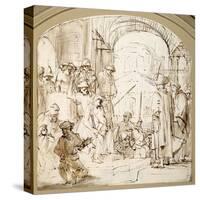 Christ Mocked-Rembrandt van Rijn-Stretched Canvas