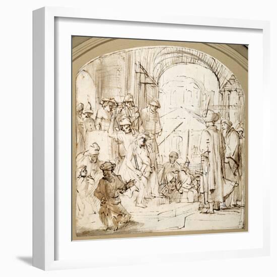 Christ Mocked-Rembrandt van Rijn-Framed Giclee Print