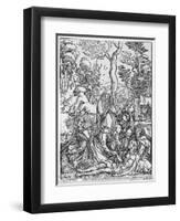 Christ Mourned by the Virgin and the Female Saints, from The Great Passion Series, 1497-1500-Albrecht Dürer-Framed Giclee Print