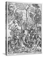 Christ Mourned by the Virgin and the Female Saints, from The Great Passion Series, 1497-1500-Albrecht Dürer-Stretched Canvas