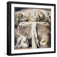 Christ Nailed to the Cross: the Third Hour-William Blake-Framed Giclee Print