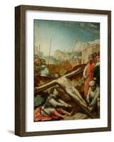 Christ nailed to the cross-Juan de Flandes-Framed Giclee Print