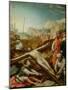 Christ nailed to the cross-Juan de Flandes-Mounted Giclee Print