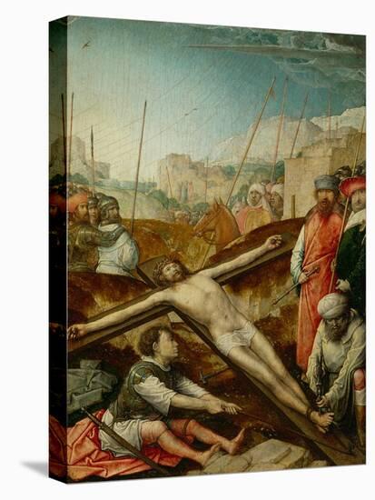 Christ nailed to the cross-Juan de Flandes-Stretched Canvas