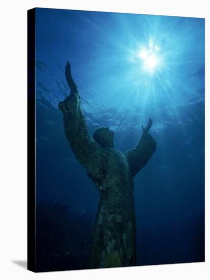 Christ of the Abyss Statue, Pennekamp State Park, FL-Shirley Vanderbilt-Stretched Canvas