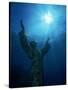 Christ of the Abyss Statue, Pennekamp State Park, FL-Shirley Vanderbilt-Stretched Canvas