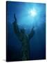 Christ of the Abyss Statue, Pennekamp State Park, FL-Shirley Vanderbilt-Stretched Canvas